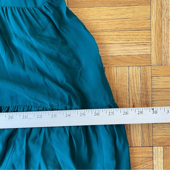 J.CREW Tuxedo Dress Oversized Langenlook 100% Silk Green Size 16 - Picture 11 of 13